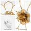 Décoration murale fleurs en métal suspendues 3 pièces-1350076074
