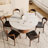 7 - Piece Kitchen Averett Farmhouse Round Pedestal (1 Table 6 Chairs) ,For 4-8-1153496581-1153496603