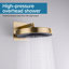 Système de douche encastré or brossé 0ontZ, ensemble de douche mural en laiton massif à 2 fonctions, douche de tête ronde à haute pression et douche à main à 4 jets, ensemble de garniture de mélangeur d'eau chaude et froide à deux poignées pour la salle de bain-131364376