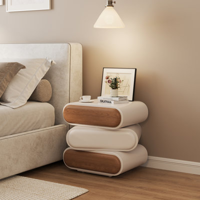360° Rotating 3-Tier Drawer Nightstand