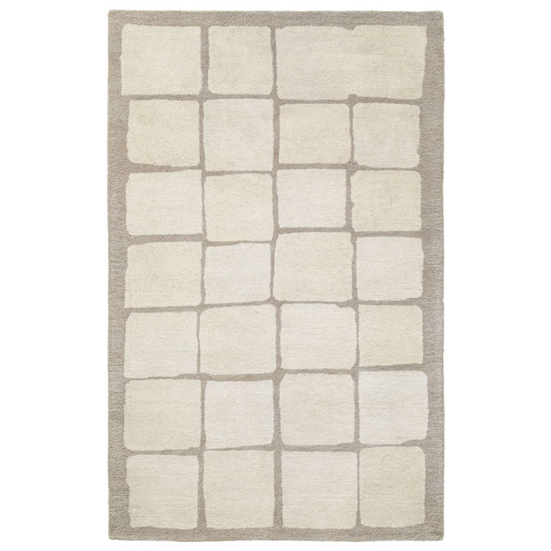 Hand Tufted Wool Painterly Indoor Area Rug, Rectangle 7'6" x 9'6"
