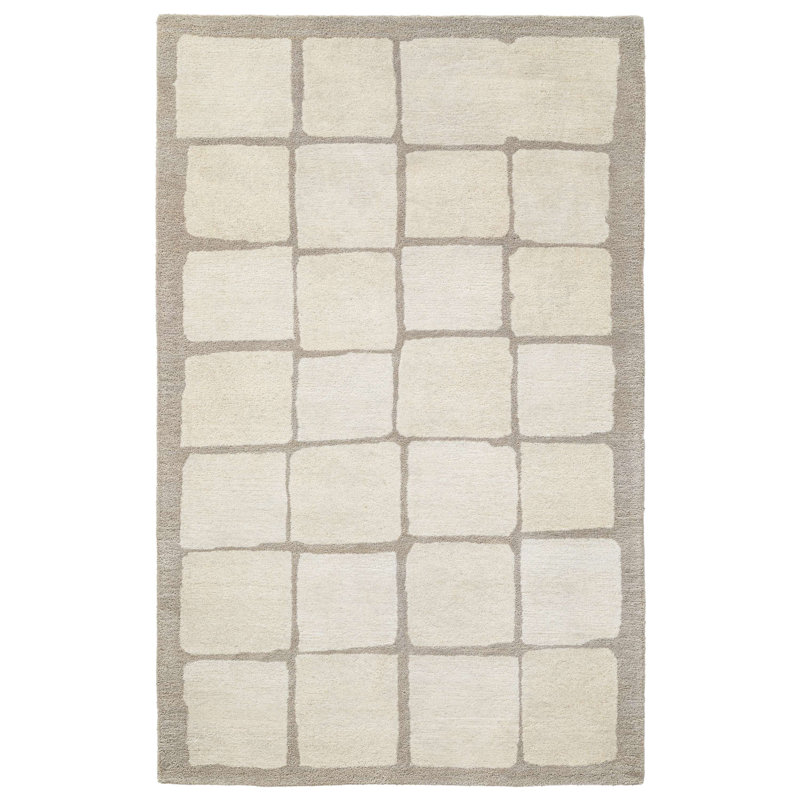 Tapis d'intérieur en laine touffeté à la main, Tapis de couloir 5 pi x 8 pi