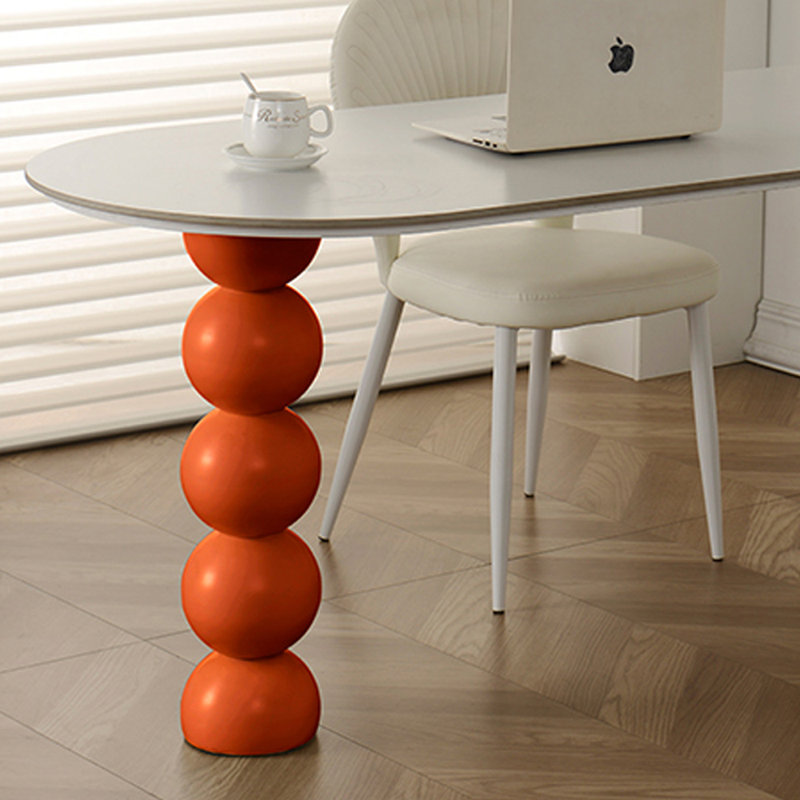Bureau d'écriture Orange Bright Bright, H 29,52 po x l 70,86 po x P 31,49 po