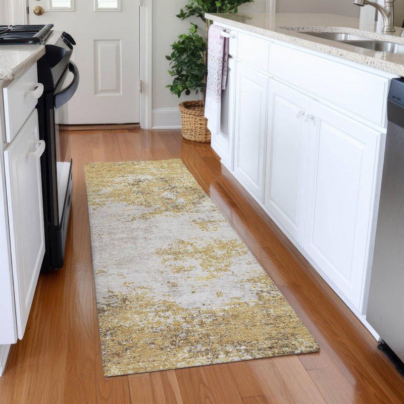 Premium Machine Washable Birchview AMF1027 Modern Rug, Runner 2'3" x 7'6"
