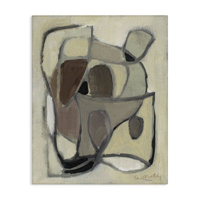 Rustic Curved Shapes Abstract Canvas, design by Lanie Loreth