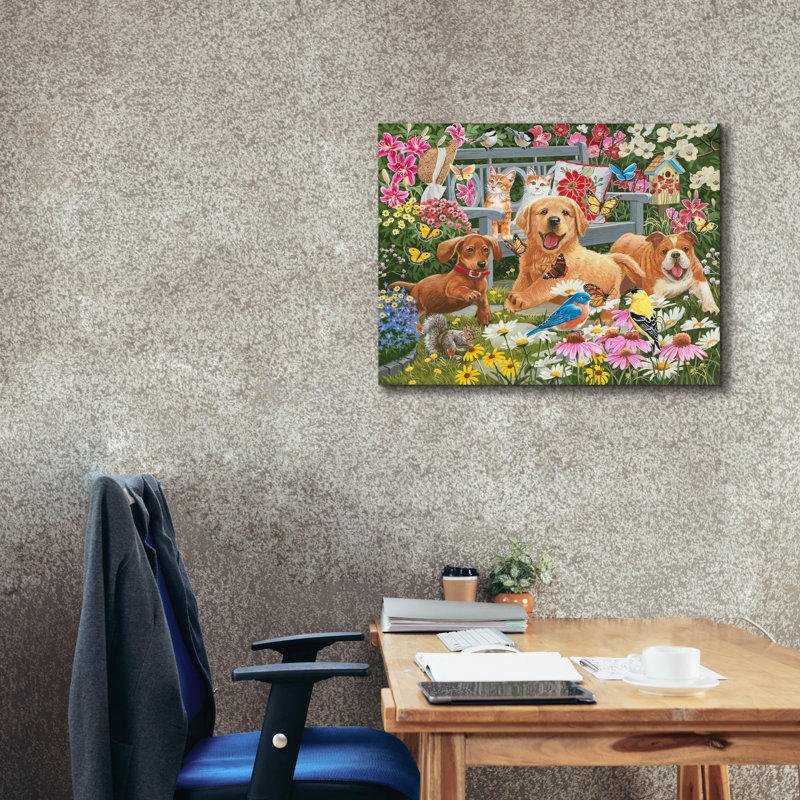 " The Chase " by William Vanderdasson, 26" H x 34" W x 1.5" D