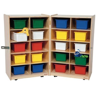 Folding Vertical Storage with (20) Translucent Trays