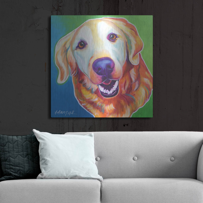 «Golden - Daisy Mae» par Dawg Painter, H 36 po x l 36 po