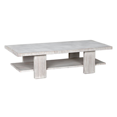 Table basse Humphrey, blanc délavé