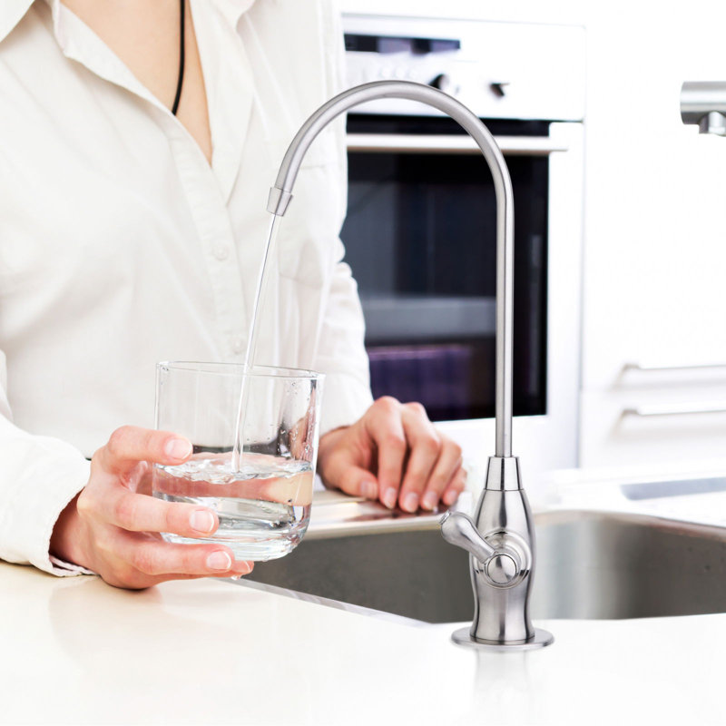 iSpring GK1-ORB Lead-Free Faucet for RO Systems and Drinking Water Filtration Systems, Contemporary Coke-Shaped Style, High Spout, Oil Rubbed Black