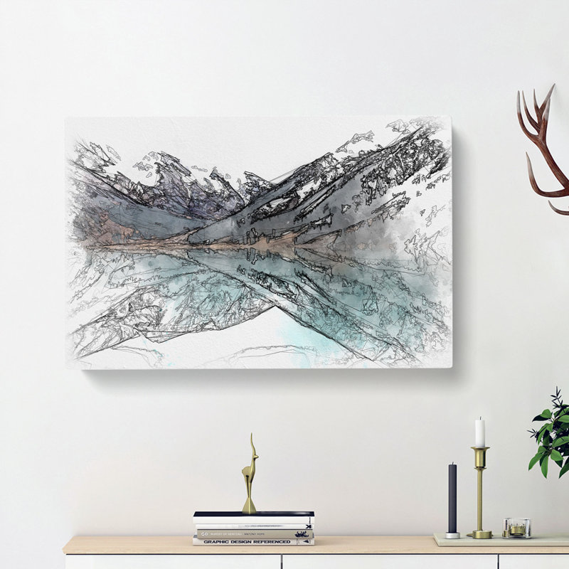 The Almaty Lake In Kazakhstan - Wrapped Canvas Painting, 40cm H x 60cm W x 3cm D