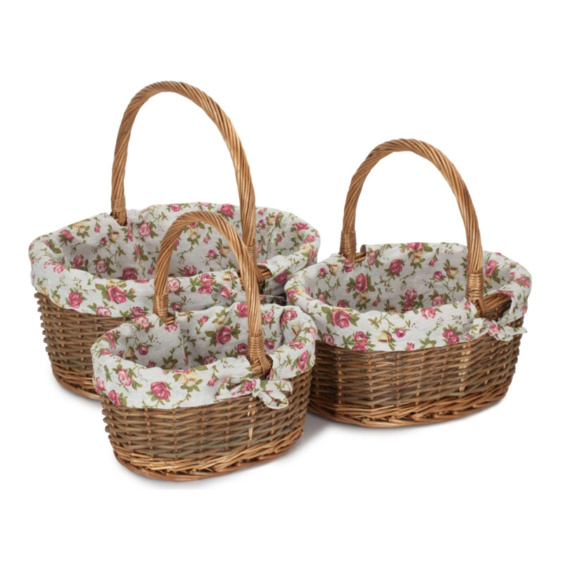Wicker Laundry Set with Handles
