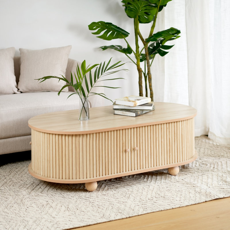 Smart Storage MDF Design ovale pour l'élégance du salon