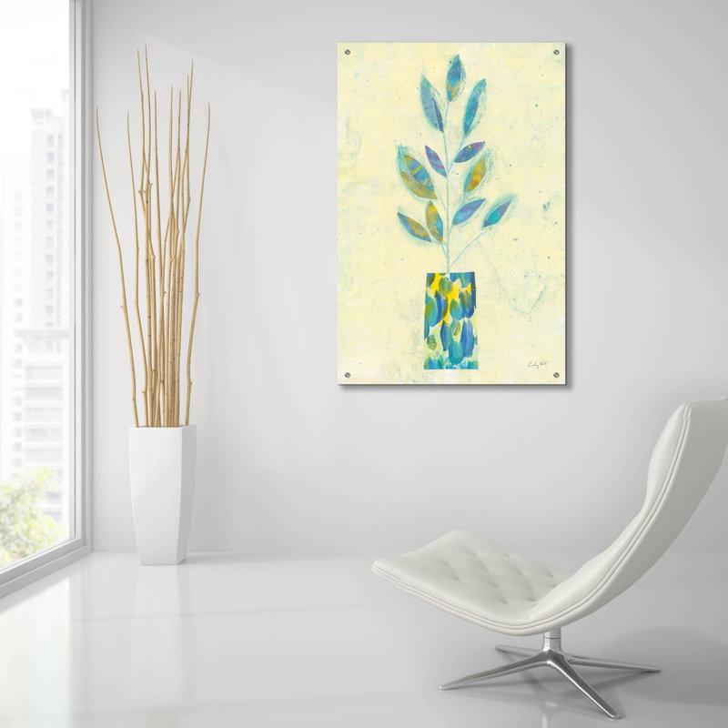  «Vibrant Vase» par Courtney Prahl, art mural en verre acrylique, 24 po x 36 po