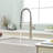 Touchless Kitchen Sink Faucet With Motion Sensor, Single Handle Brushed Nickel Look, Stainless Steel Material