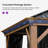 PURPLE LEAF Hardtop Gazebo for Patio Wood Grain Galvanized Steel with Netting-82512211