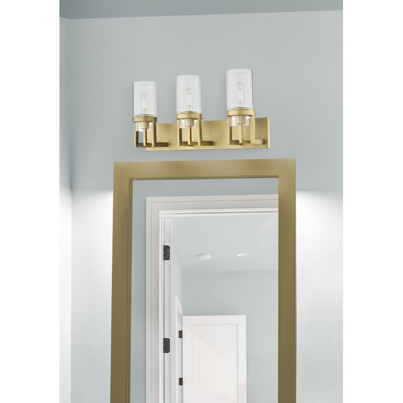 Éclairage pour meuble-lavabo mural 8 po Utopia, Laiton brossé, Blanc