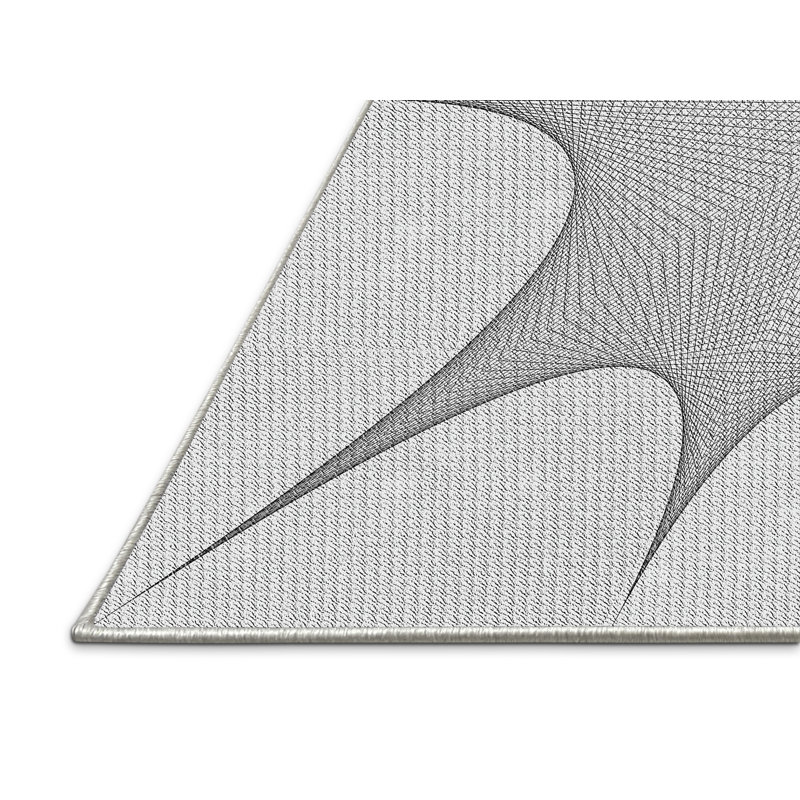 Tapis zone grise à motifs, Rectangle 6 pi x 9 pi