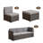 Sighmund 5 - Person Patio Conversation Set with Cushions-571977787-571977780