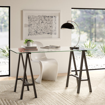 Glass Top Metal Base
