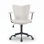 Fabric Office Chair Adjustable Swivel Task Chair With Padded Armrests Comfortable Desk Chair For Home Office Vanity Room