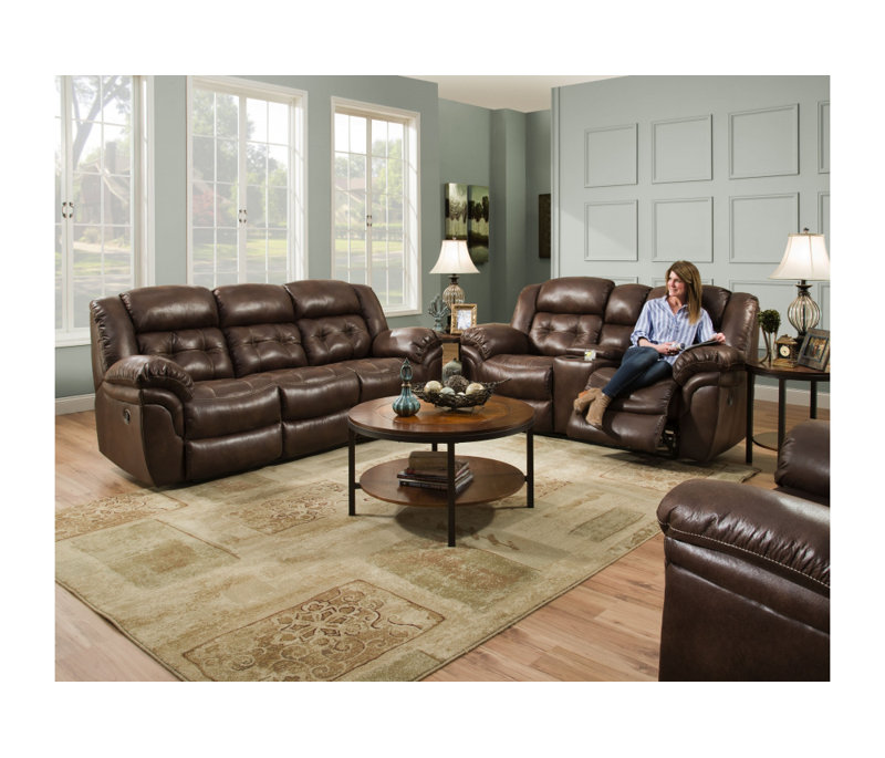 Fauteuil inclinable rembourré Haven, Polyester brun