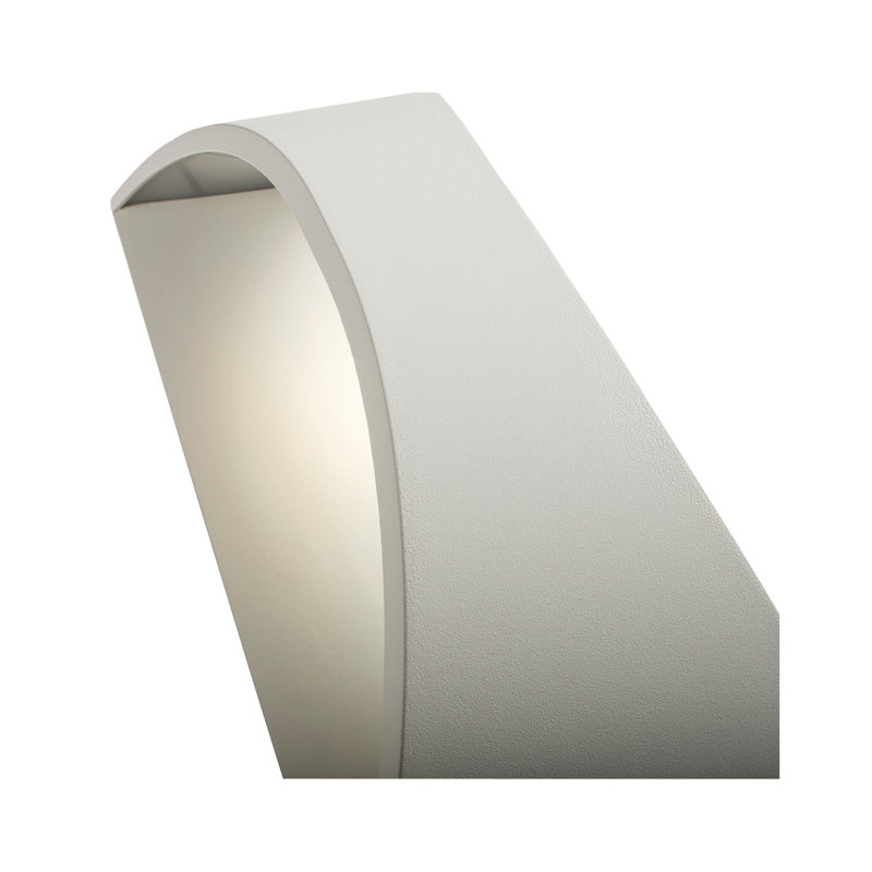 Rubenstein Integrated LED Outdoor Flush Mount, 30 cm, Textured Matt White