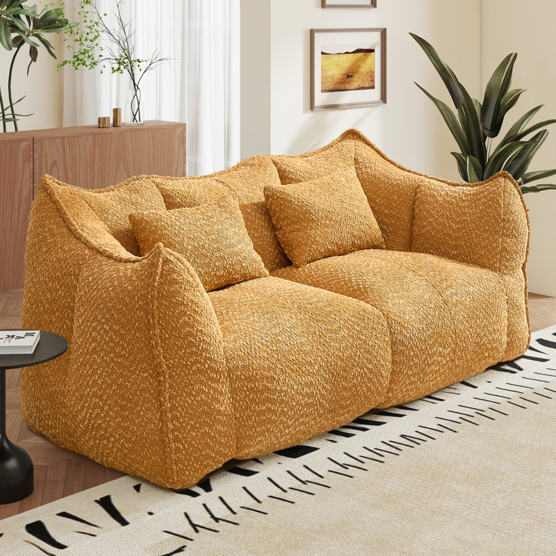 Canapé Boneless Cloud Comfy, siège Tewkesbury, pour salon, sans assemblage, chenille, H 30,70 po x l 73,20 po x P 38,60 po, 2