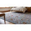 Tapis traditionnel traditionnel bleu ciel en laine noué à la main 8 pi x 10 pi Tindall