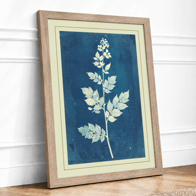 Study in Blue Botanical - Framed Print