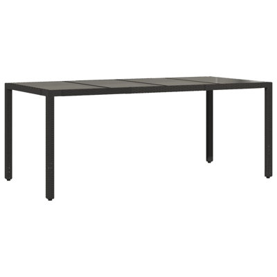 Hollaman Rectangular Glass Outdoor Dining Table - 190 cm W 90 cm D