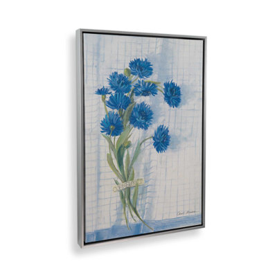 «Cornflowers on Linen» par Carol Rowan, reproduction d'art