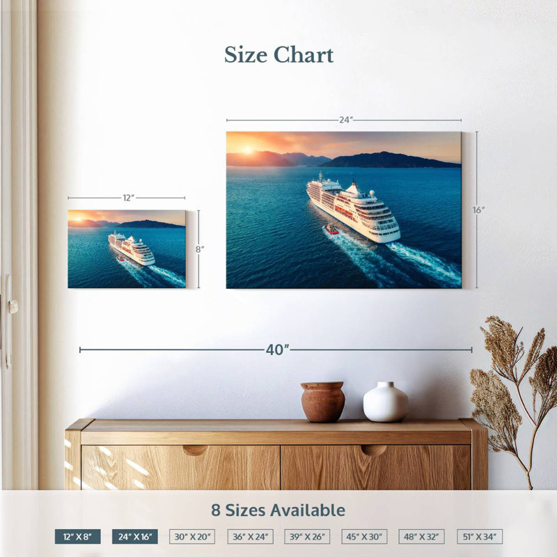 Croisière, H 16 po x l 24 po