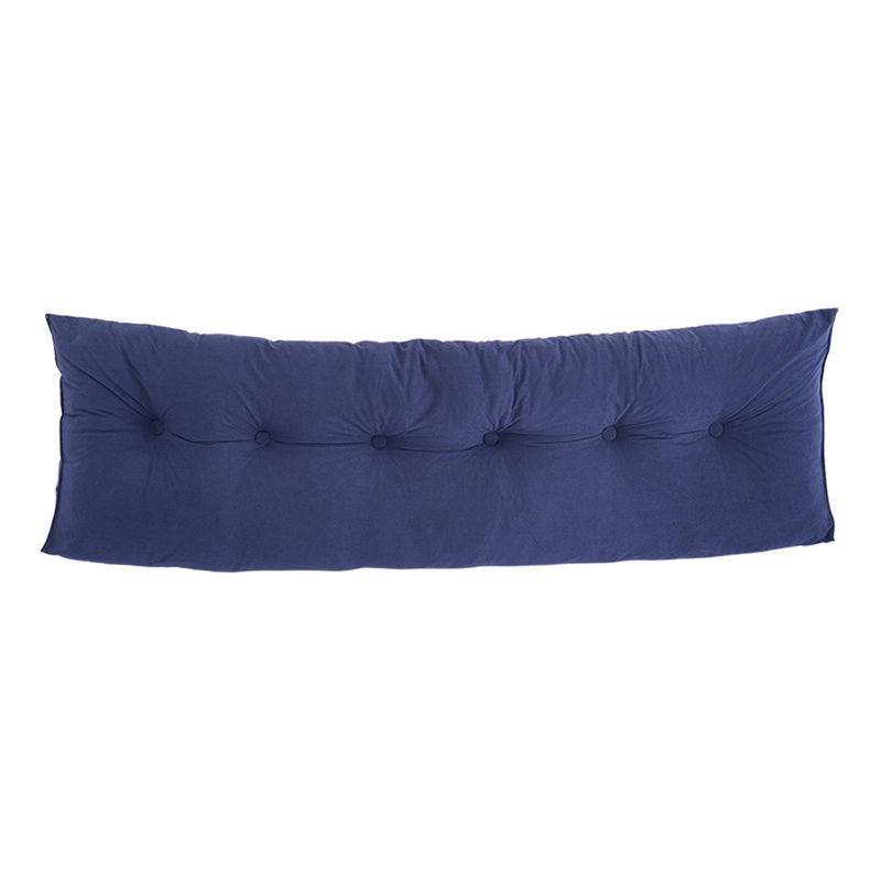 Cotton Rectangular Backrest, 180cm W x 20cm D, Dark Blue