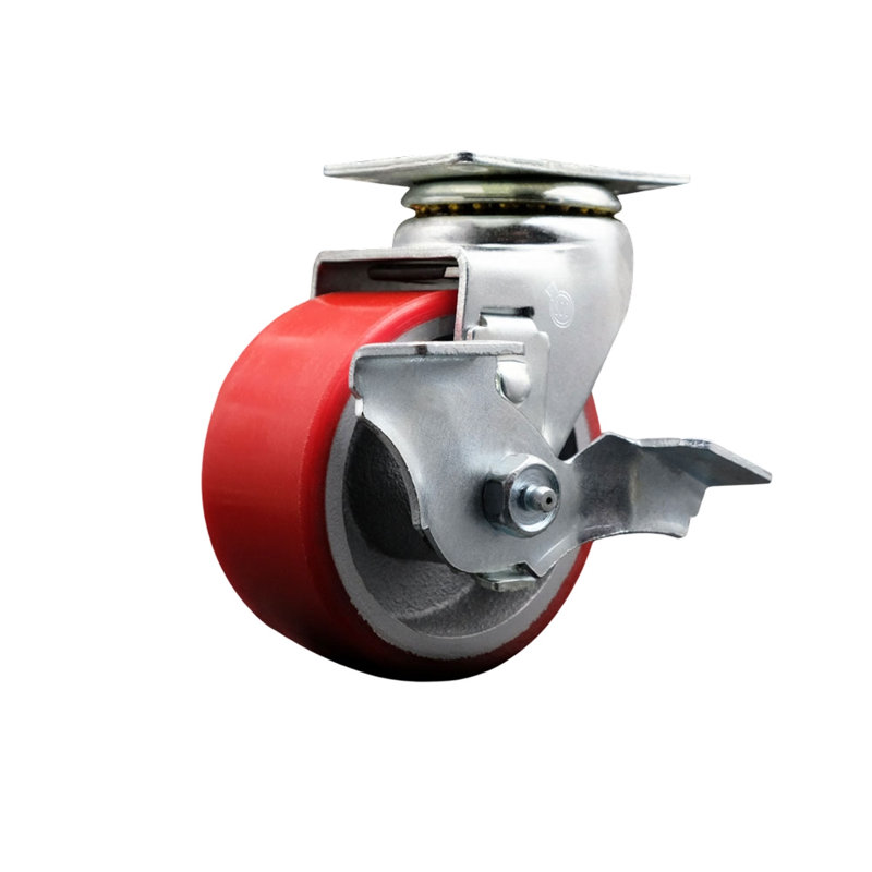 Poly sur roulettes en fonte, Rouge