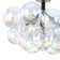 6 - Light Cluster Iridescent Glass Ball Bubble Ceiling Light