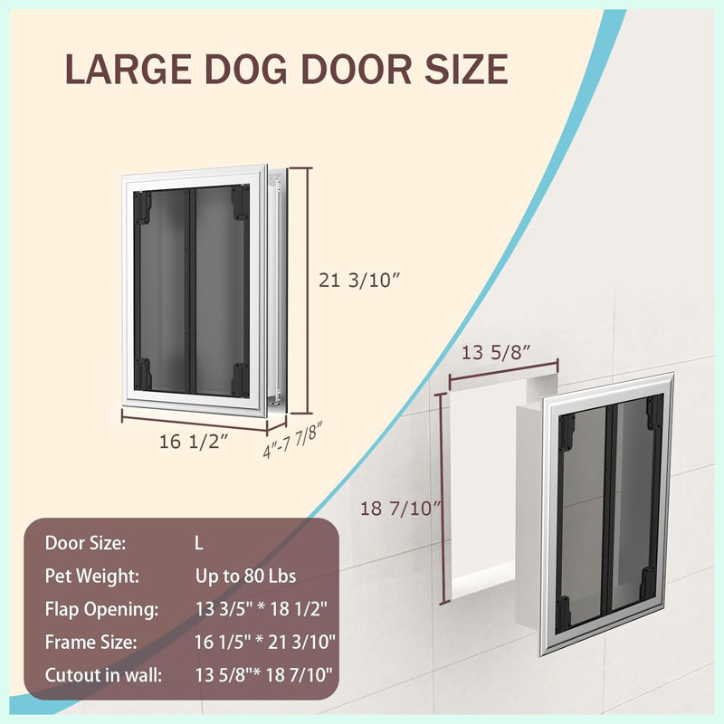 Porte pour chien française écoénergétique avec cadre en aluminium