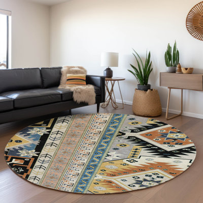 Premium Machine Washable Jahnke AMF1015 Aztec Rug