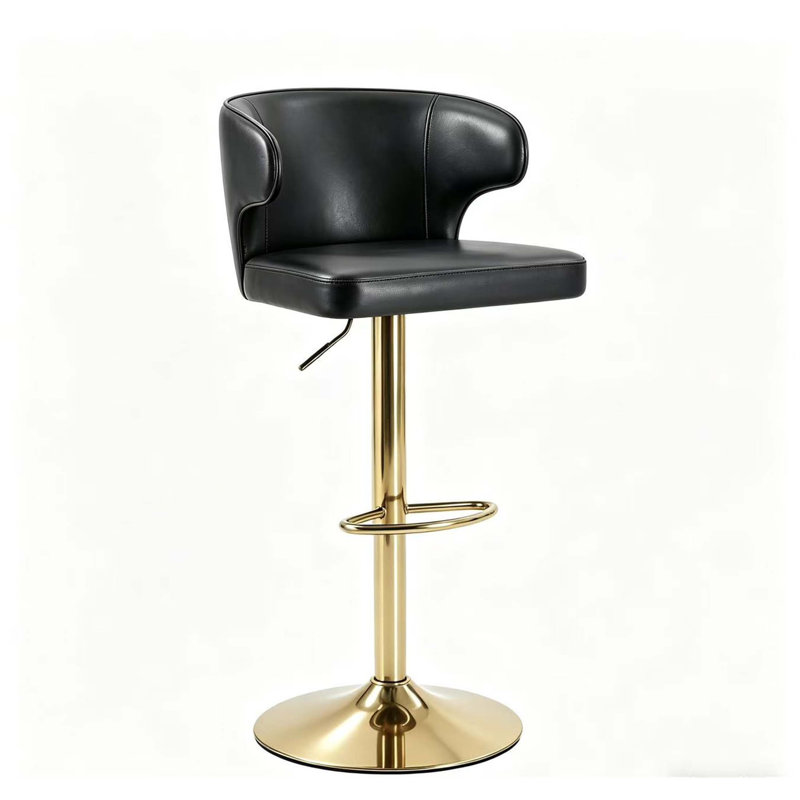 Chaise de bar rotative réglable moderne en similicuir, fonction pivotante et réglable en hauteur pour la cuisine et la salle à manger