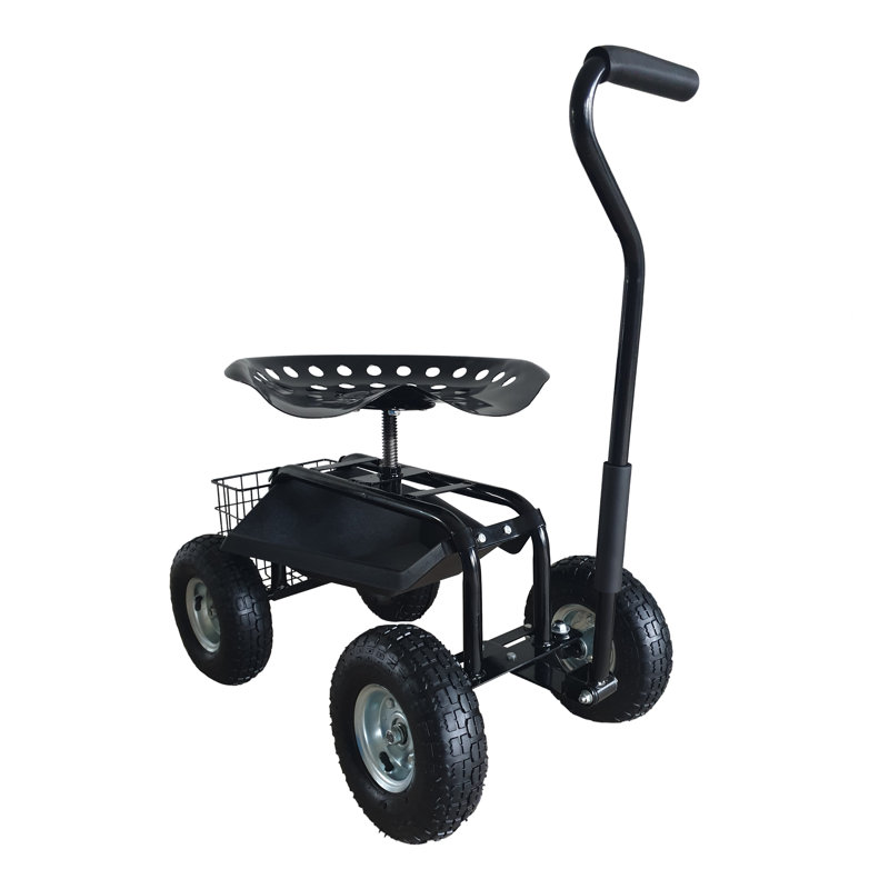 Brilhantina 86 cm H x 45 cm W Utility Cart, Black