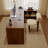 Light walnut L-Shaped Solid Wood desks-108205559