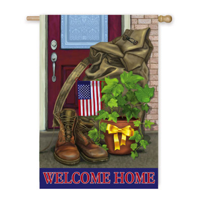 Drapeau de jardin Welcome Soldier Home
