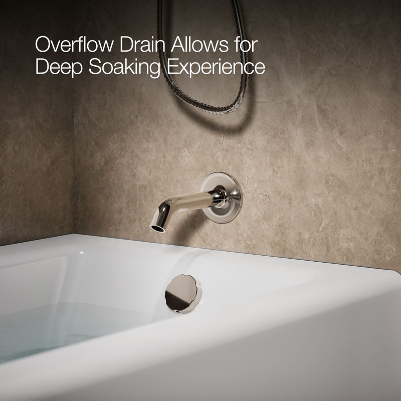 Bellwether® 60" x 32" Soaking Bathtub, White, Right