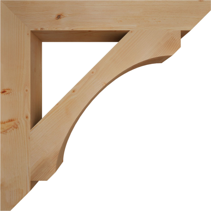 5 1/2"W x 42"D x 42"H Legacy Slat Smooth Bracket, Douglas Fir, Douglas Fir, 42" H x 6" W x 42" D