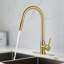 Robinet de cuisine rétractable à poignée simple avec plaque de pont-70076358
