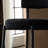 Modern Of 2 Black Bar Stools, Metal Structure, Ergonomic Support, 25 - Inch Seat, Good For Kitchen And Hotel Counters Stools With Fabric Upholstery, 2, Solidly Welded Footrest, , Easy To Install,