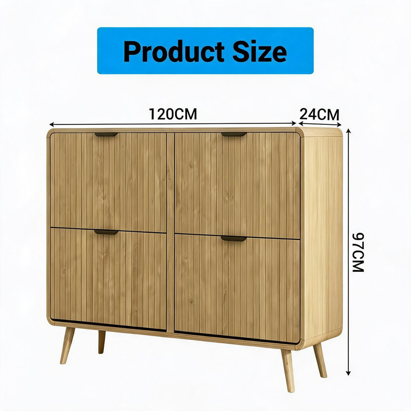 24 Pair Shoe Storage Cabinet