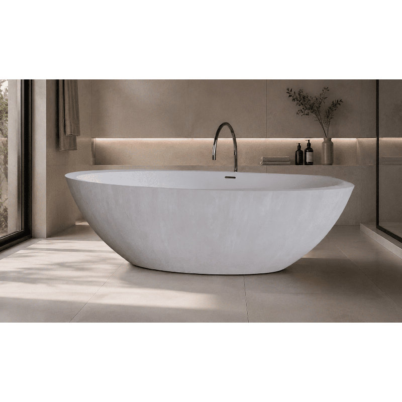 74.8'' L Soaking Bathtub, White