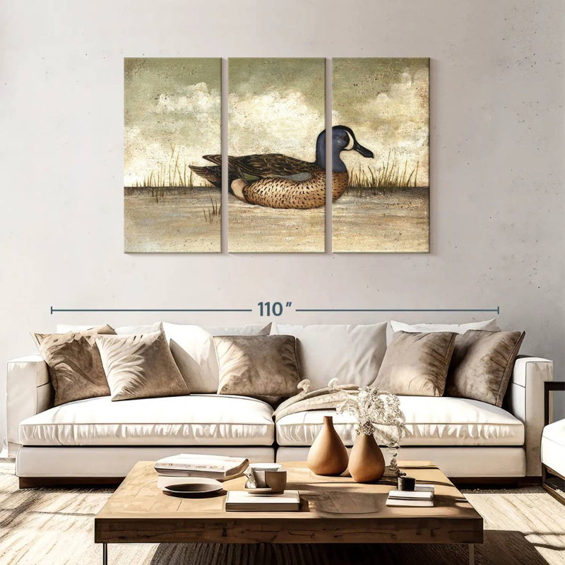 Brampt Blue Winged Teal Duck, 48" H x 74" W