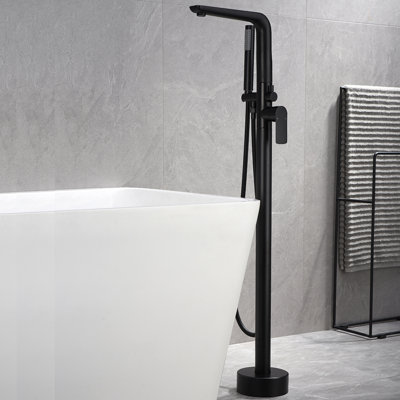 1 Handle Floor Clawfoot Tub Faucet with Diverter